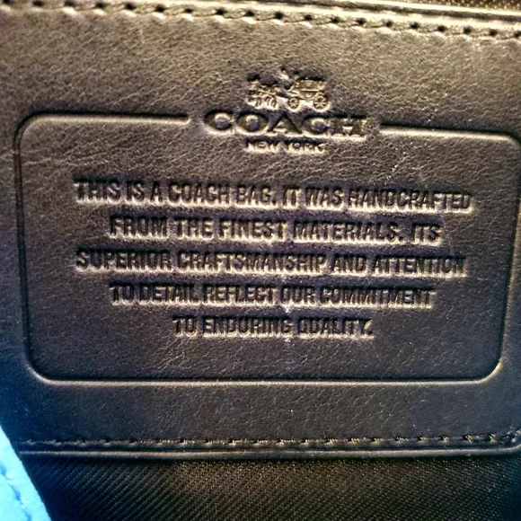 Coach Blue Leather Backpack